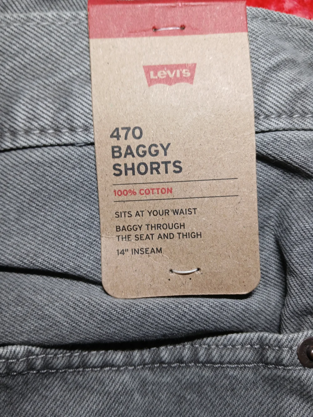 Classic Levi's Men's 470 Baggy  Gray Casual Denim Shorts. #Levishorts